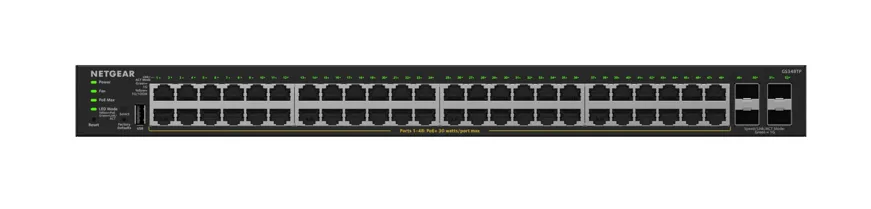 NETGEAR GS348TP - 48-portars smart hanterad Gigabit Ethernet PoE+-switch, svart