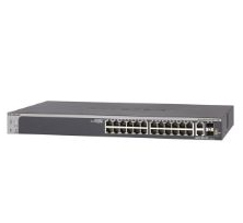 NETGEAR ProSAFE S3300-28X - Kytkin - smart - 24 x 10/100/1000 + 2 x 10Gb Ethernet + 2 x 10Gb Ethernet SFP+ - r&auml;kkiin asennettava - AC 100/230 V