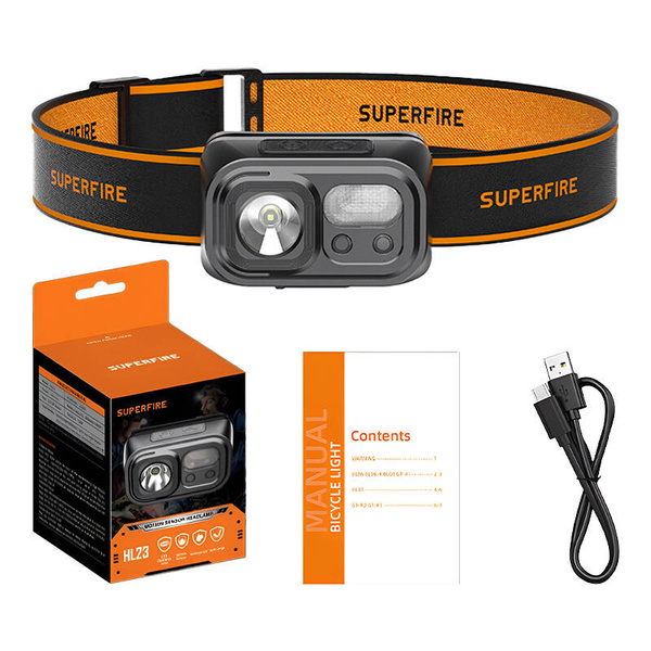 SUPERFIRE LED HL23, 800 mAh, 220 lm, Headlamp