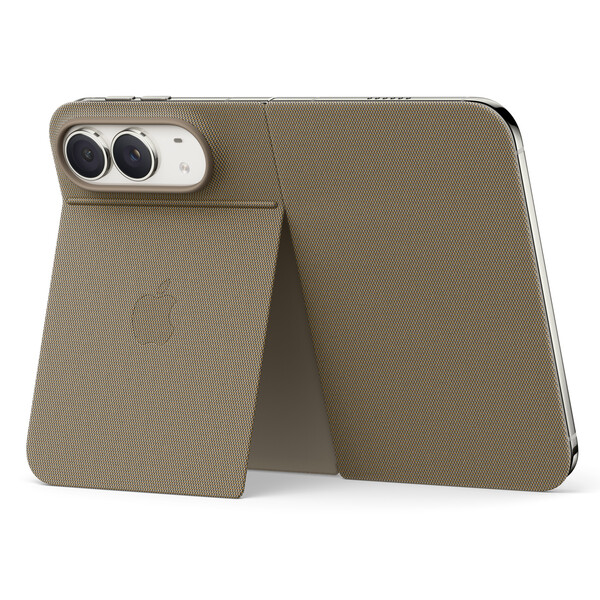 Apple iPhone Duo Folio p&ouml;yt&auml;tuella, kaarnanv&auml;rinen