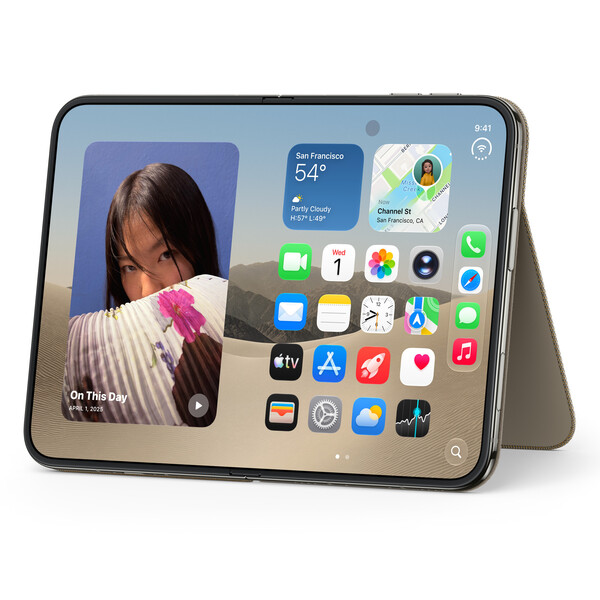 Apple iPhone Duo Folio p&ouml;yt&auml;tuella, kaarnanv&auml;rinen