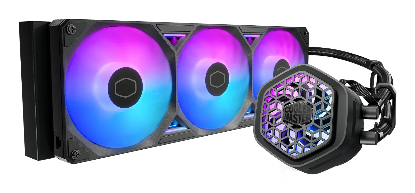 Cooler Master MasterLiquid Atmos II VRM Fan 360mm ARGB -nestej&auml;&auml;hdytin, musta