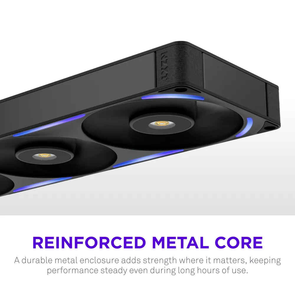 NZXT F360X Performance RGB Chassifl&auml;kt, 360 mm (3 x 120 mm), svart