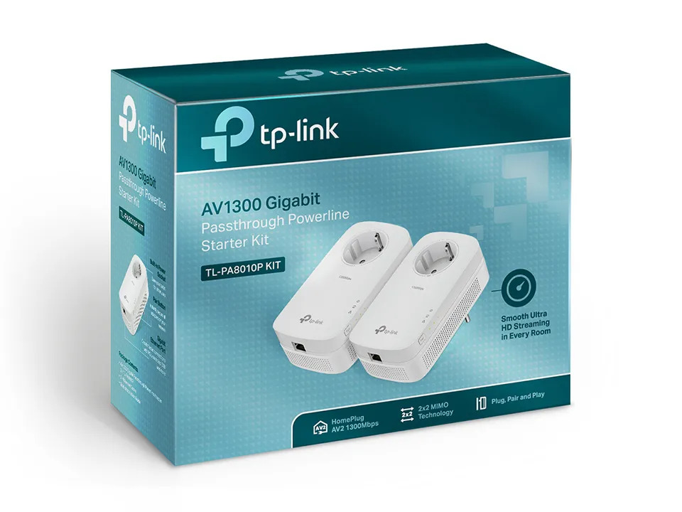 TP-Link AV1200 Gigabite Passthrough Powerline Starter Kit