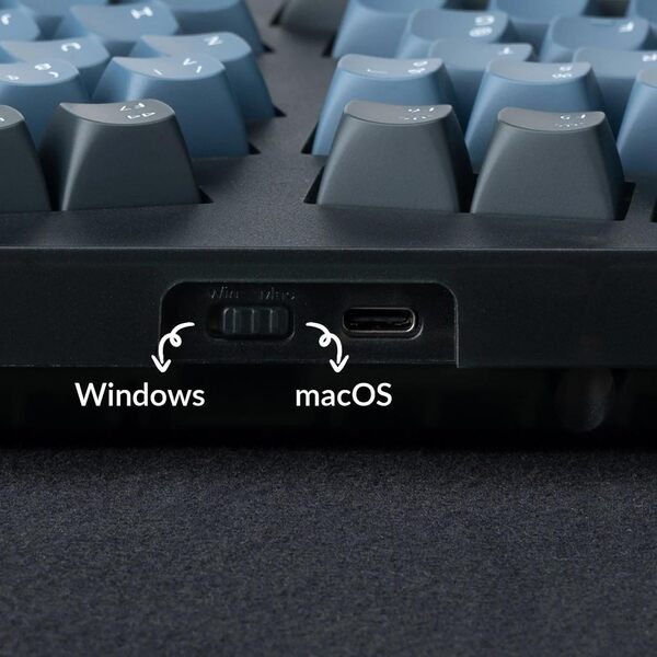 Keychron V10 75% Alice mekaniskt ergonomiskt speltangentbord, K Pro Red, svart