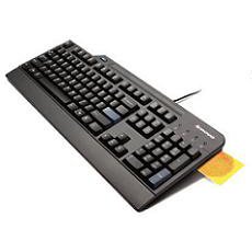 Lenovo USB Smartcard Keyboard - N&auml;pp&auml;imist&ouml; - USB - erityinen musta - suomi / ruotsi  T&auml;ysikokoinen 104-n&auml;pp&auml;iminen n&auml;pp&auml;imist&ouml;, jossa integroitu toimikortinluk