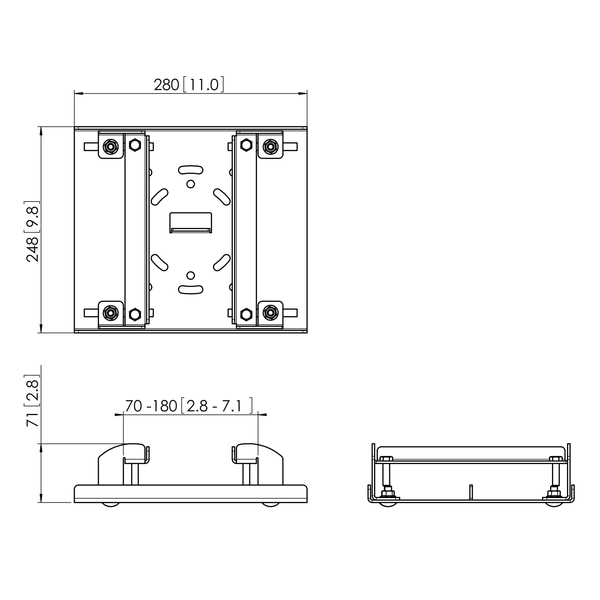 PUA 9505 H-beam mount Connect-It 70-180mm