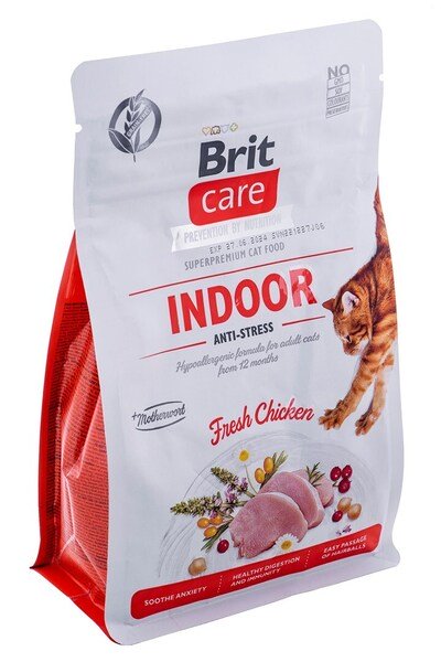Brit Care Grain-Free Indoor Anti-Stress, Dry food for cats, Adult, 400g