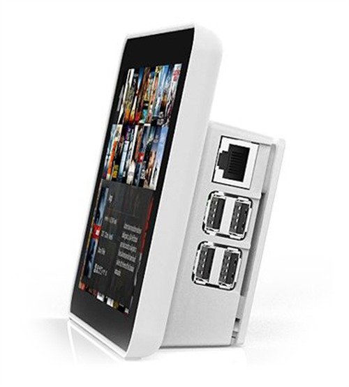 Raspberry Pi stativ, vit, f&ouml;r den officiella Raspberry Pi touchsk&auml;rmen