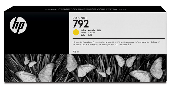 HP 792 Yellow latex Cartridge L26500-L28500 61in Printer