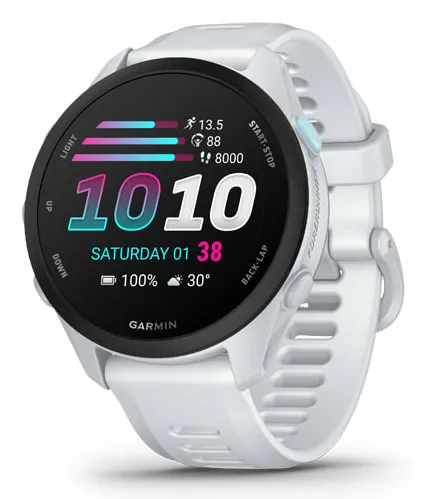 Garmin Forerunner 70 tr&auml;ningsklocka med silikonarmband, Whitestone