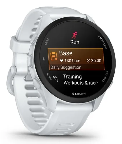 Garmin Forerunner 70 tr&auml;ningsklocka med silikonarmband, Whitestone