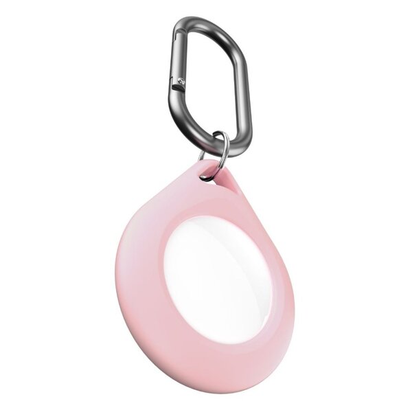 KeyBudz Secure Dock, AirTag - carabiner, Blush Pink (4pcs)