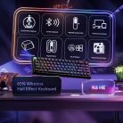 Keychron K6 HE SE K6H-F1-BO 65% -langaton mekaaninen pelin&auml;pp&auml;imist&ouml;, Gateron Magnetic, musta