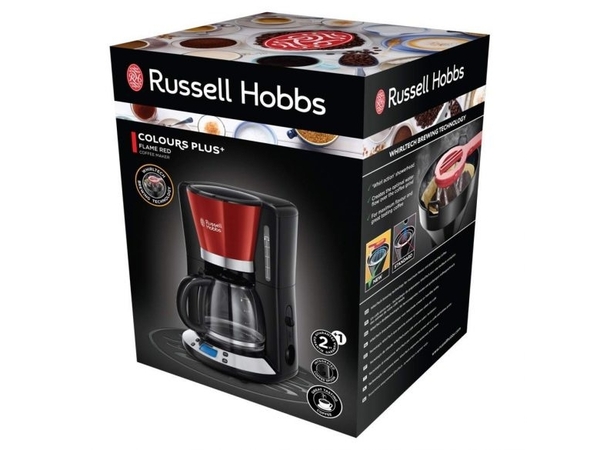 Russell Hobbs Colours Plus+ 24031-56 10 cups Coffee Maker, Red
