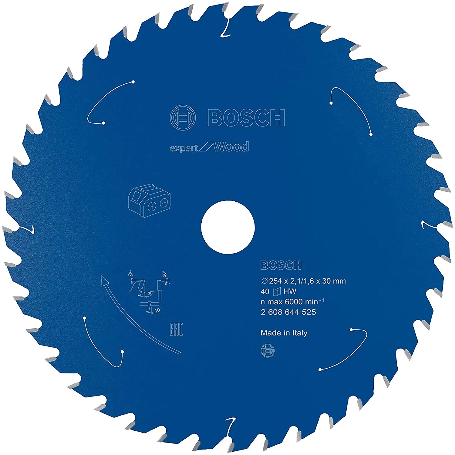 Bosch circular saw blade EfW 254x30x2.1 / 1.6x40T - 2608644525