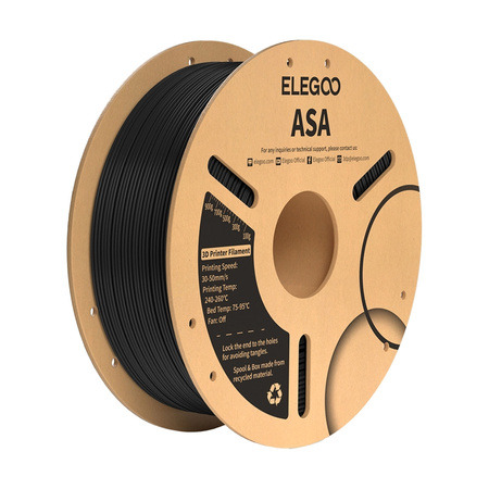 ELEGOO ASA 1.75 mm, 1 kg 3D-skrivarfilament, Deep Black