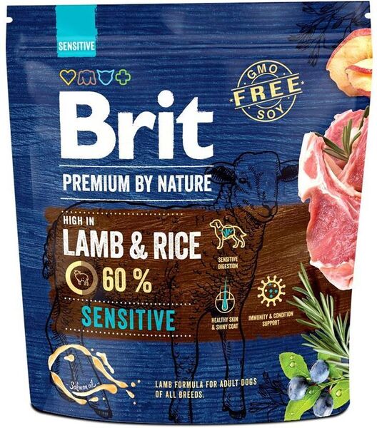 Brit Premium by Nature Sensitive Lamb, Dry food for dogs, Adult, 1kg
