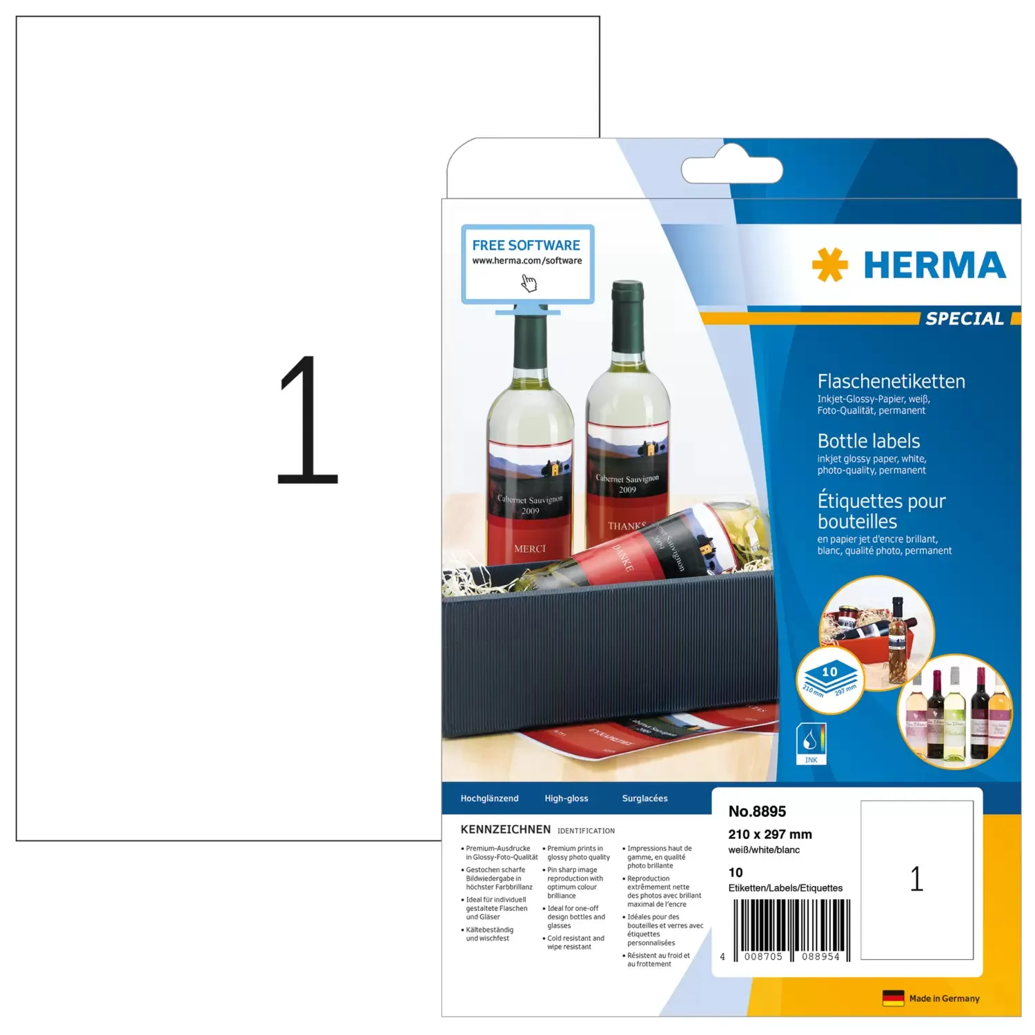 Herma label Special Inkjet 210x297 glossy (10)