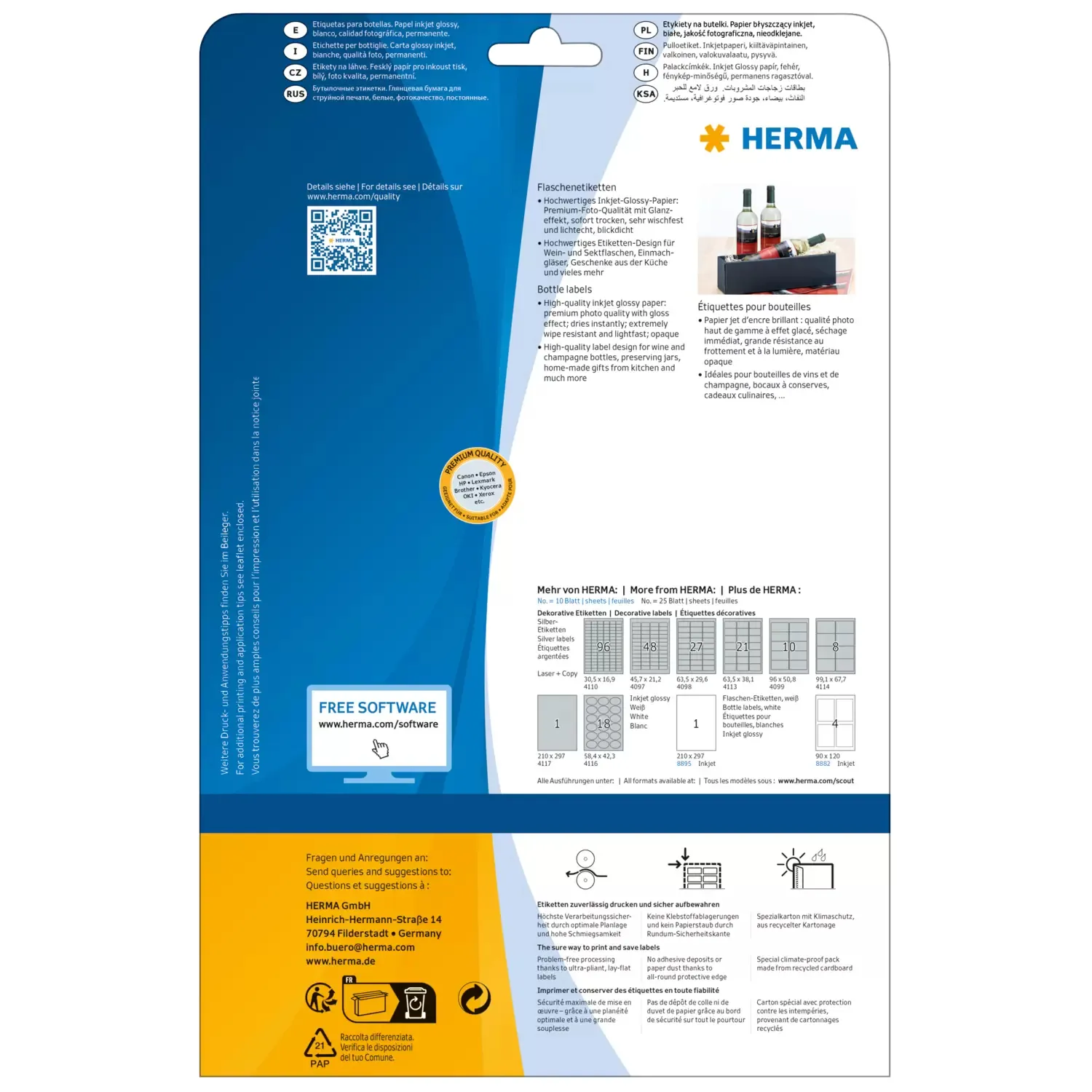 Herma label Special Inkjet 210x297 glossy (10)