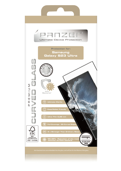 Panzer Curved Glass, Galaxy S23 Ultra - skärmskydd