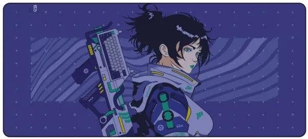Mighty Setup Armory Girl Purple - gaming mousepad, 900x400x4mm