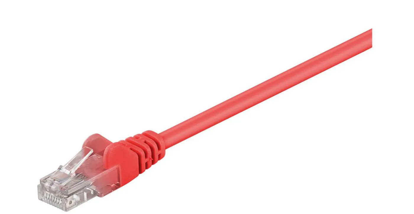 MicroConnect Cat5e UTP RJ45 5m Network Cable, Red