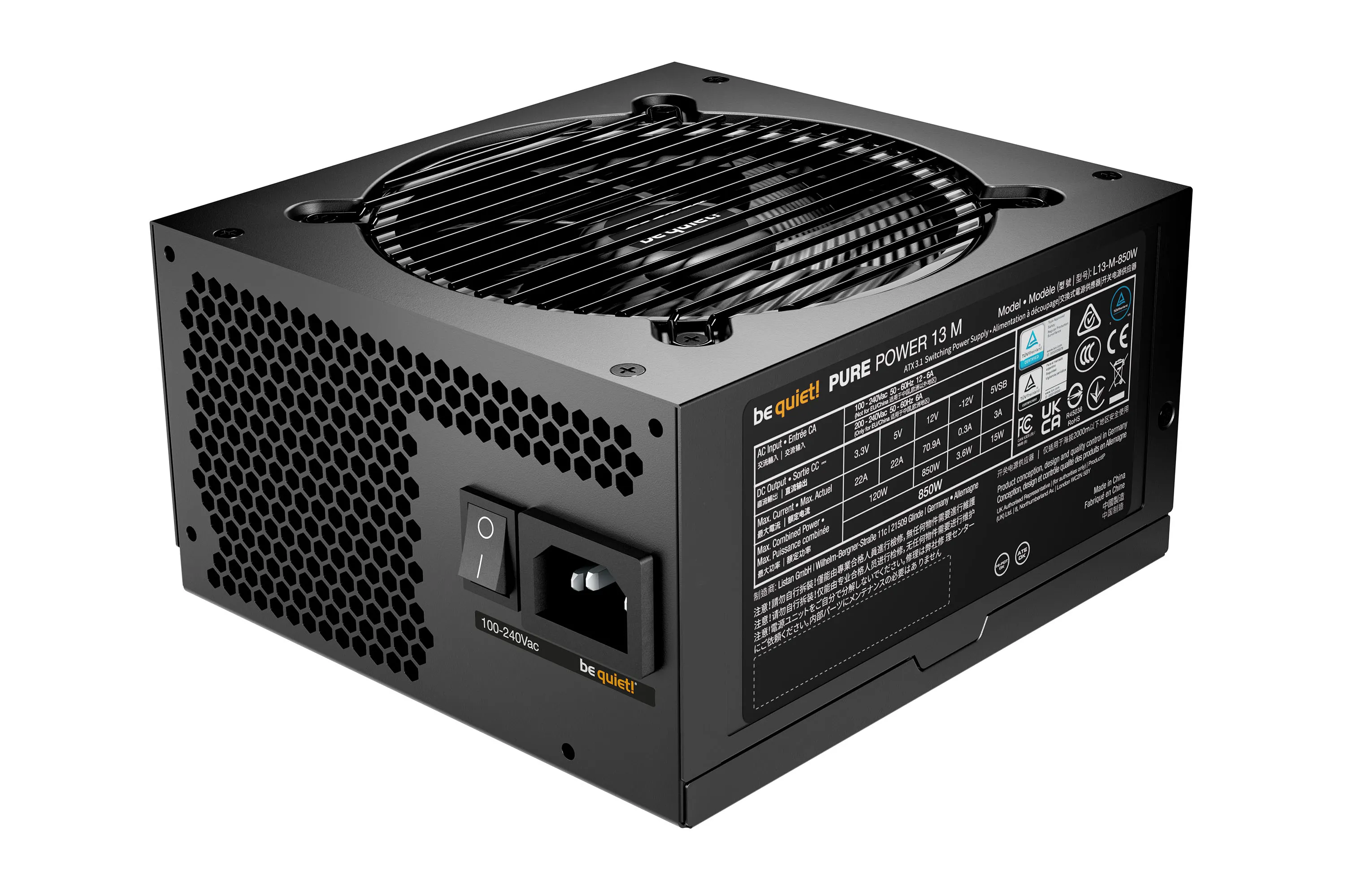 be quiet! Pure Power 13 M 850W - PSU, 80 Plus Gold