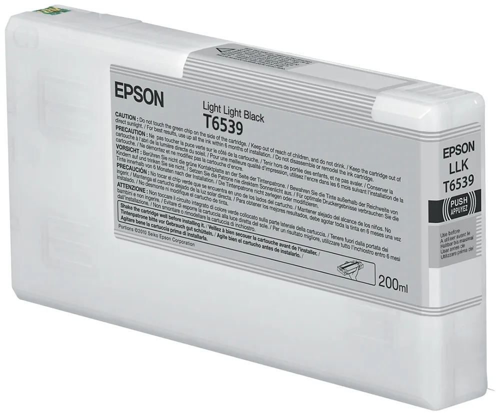 Epson T6539-mustekasetti, 200 ml, vaalean vaalean musta