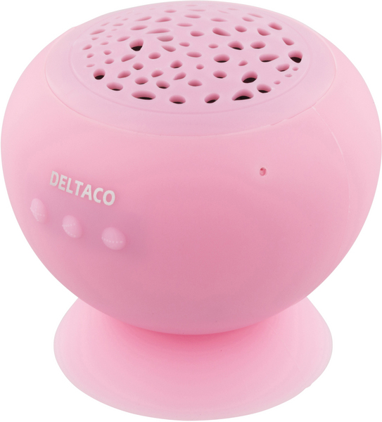 DELTACO Bluetooth h&ouml;gtalare, 3W, 10m, 500mAh, USB Micro B, rosa