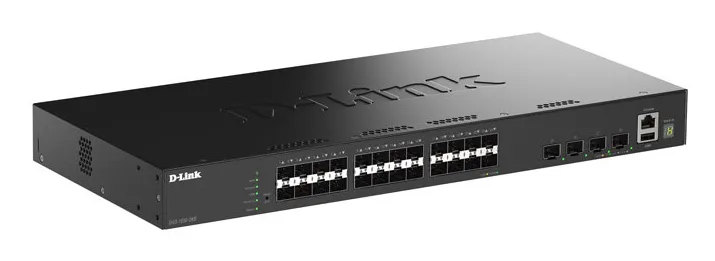 D-Link DGS-1530-28S/E - Hanterbar fiberswitch, Svart