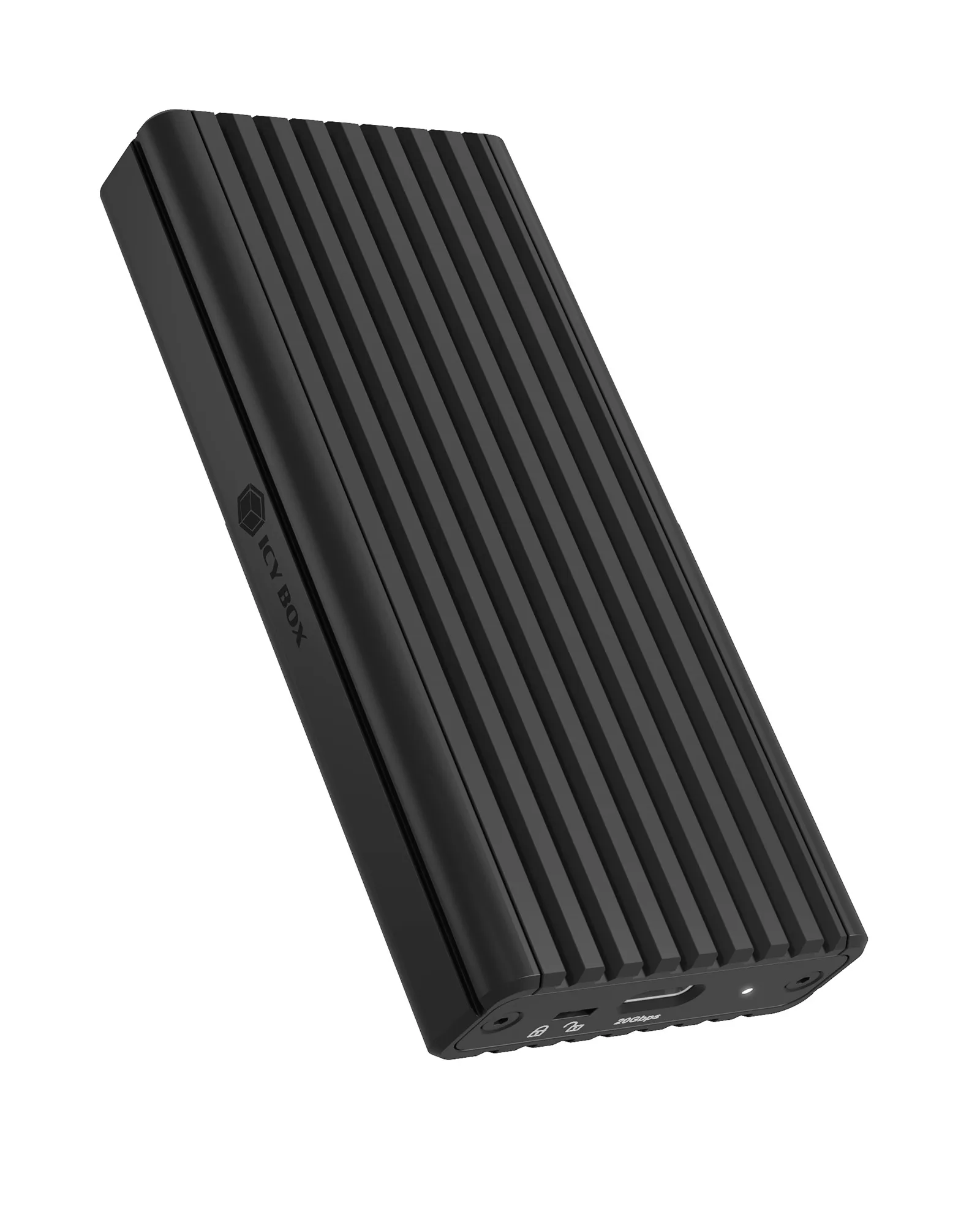 ICY BOX IB-1917M-C32A M.2 NVMe SSD Enclosure, USB 3.2 Gen 2x2, USB Type-C, Tool-Free, Black