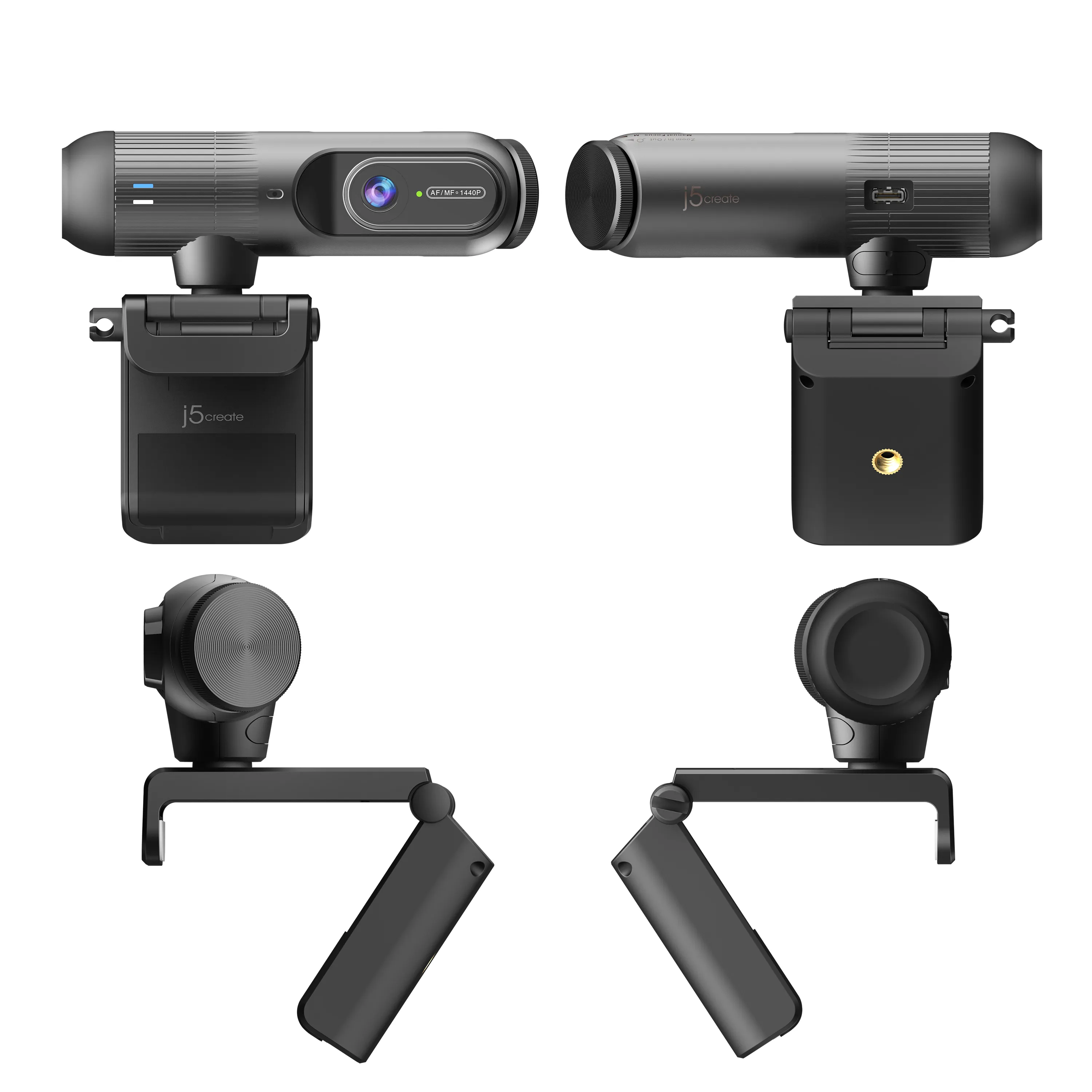 j5create JVU302-N Quad HD 1440p, automaattitarkennus, AI-seuranta -webkamera, musta