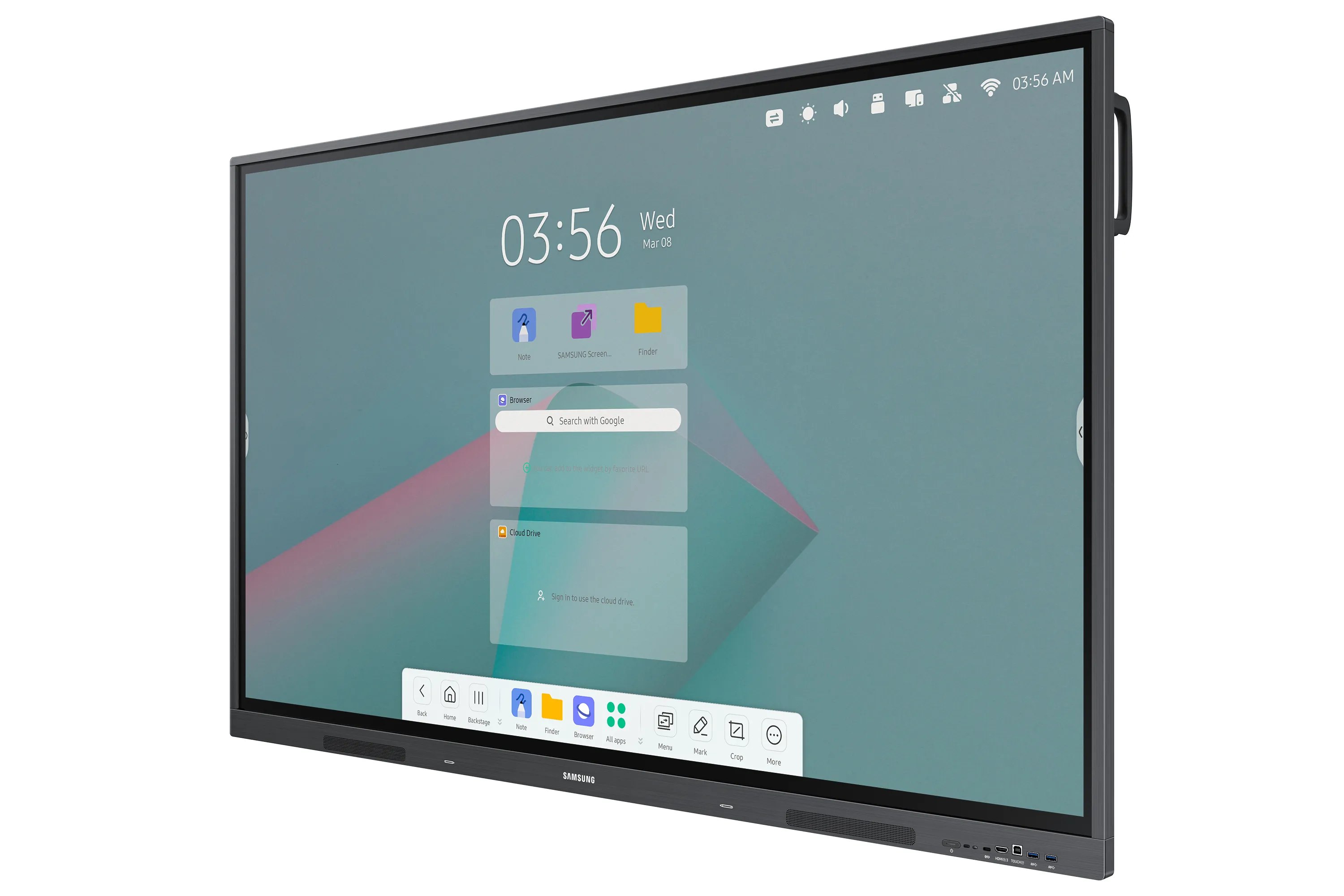 SAMSUNG WAC EBOARD WA65C, 65", ANDROID 11, UHD, IR TOUCH, 3XHDMI (CEC) 2.0, USB-C PD 65W, VIDEO OUT HDMI, USB 5(2.0X1, 4X3.0), RS232 IN/OUT, RJ45 IN/OUT, OPS SL
