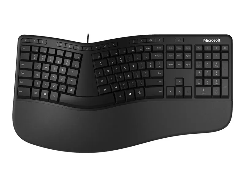 Microsoft Ergonomic USB - ergonomic keyboard, black