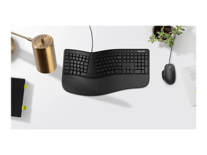 Microsoft Ergonomic USB - ergonomic keyboard, black