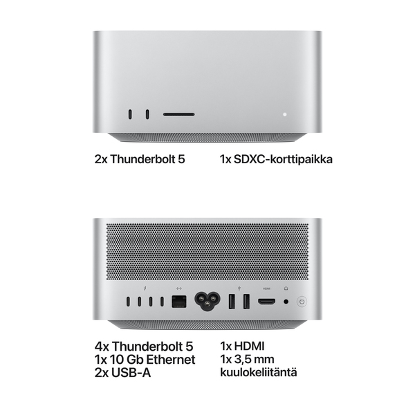 Apple Mac Studio M5 Ultra (30C / 64C), 96 GB, 1 TB mini-PC, silver