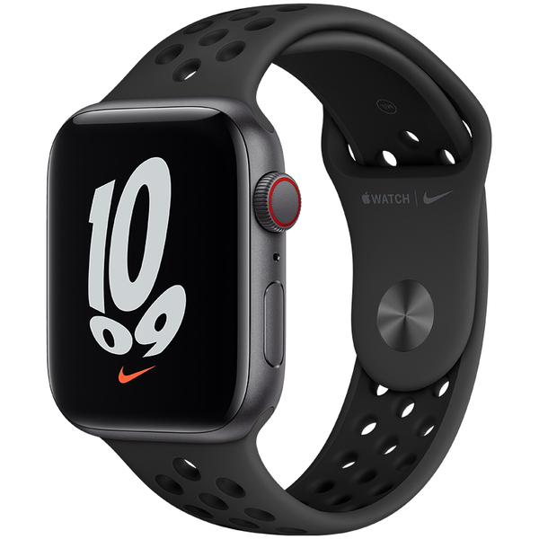 Apple Watch Nike SE GPS + Cellular, 44mm Space Grey Aluminium Case with Anthracite/Black Nike Sport Band - Regular