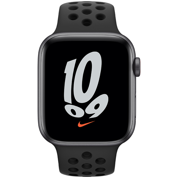 Apple Watch Nike SE GPS + Cellular, 44mm Space Grey Aluminium Case with Anthracite/Black Nike Sport Band - Regular