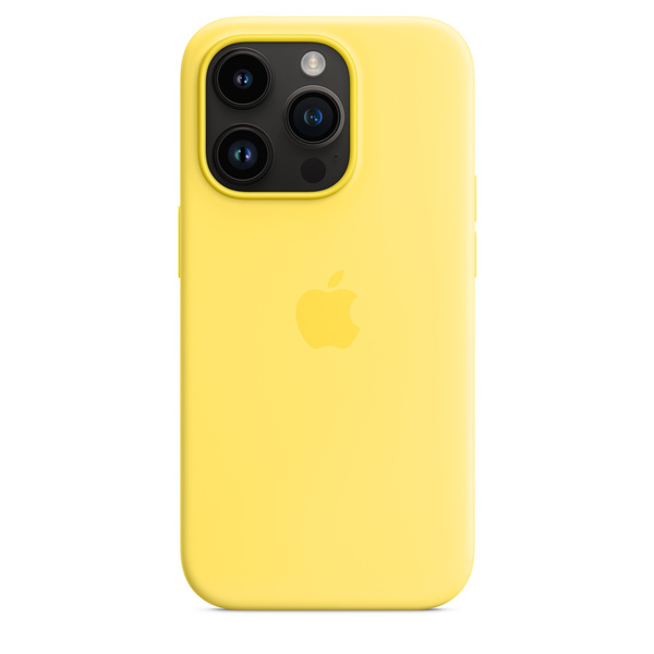 Apple iPhone 14 Pro, MagSafe - silicone case, Canary Yellow