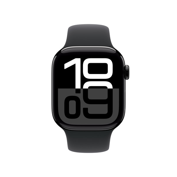 APPLE Watch Series 10 GPS 42mm Jet Black Aluminium Case with Black Sport Band - S/M