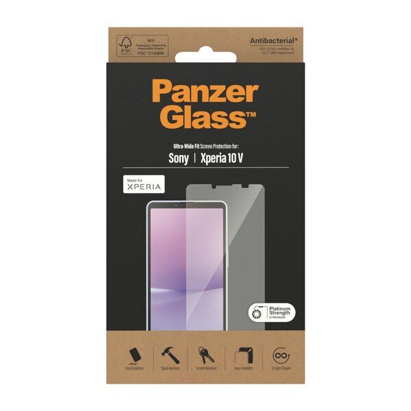 (L&ouml;yt&ouml;nurkka) PanzerGlass Ultra-Wide Fit, Xperia 10 V -panssarilasi