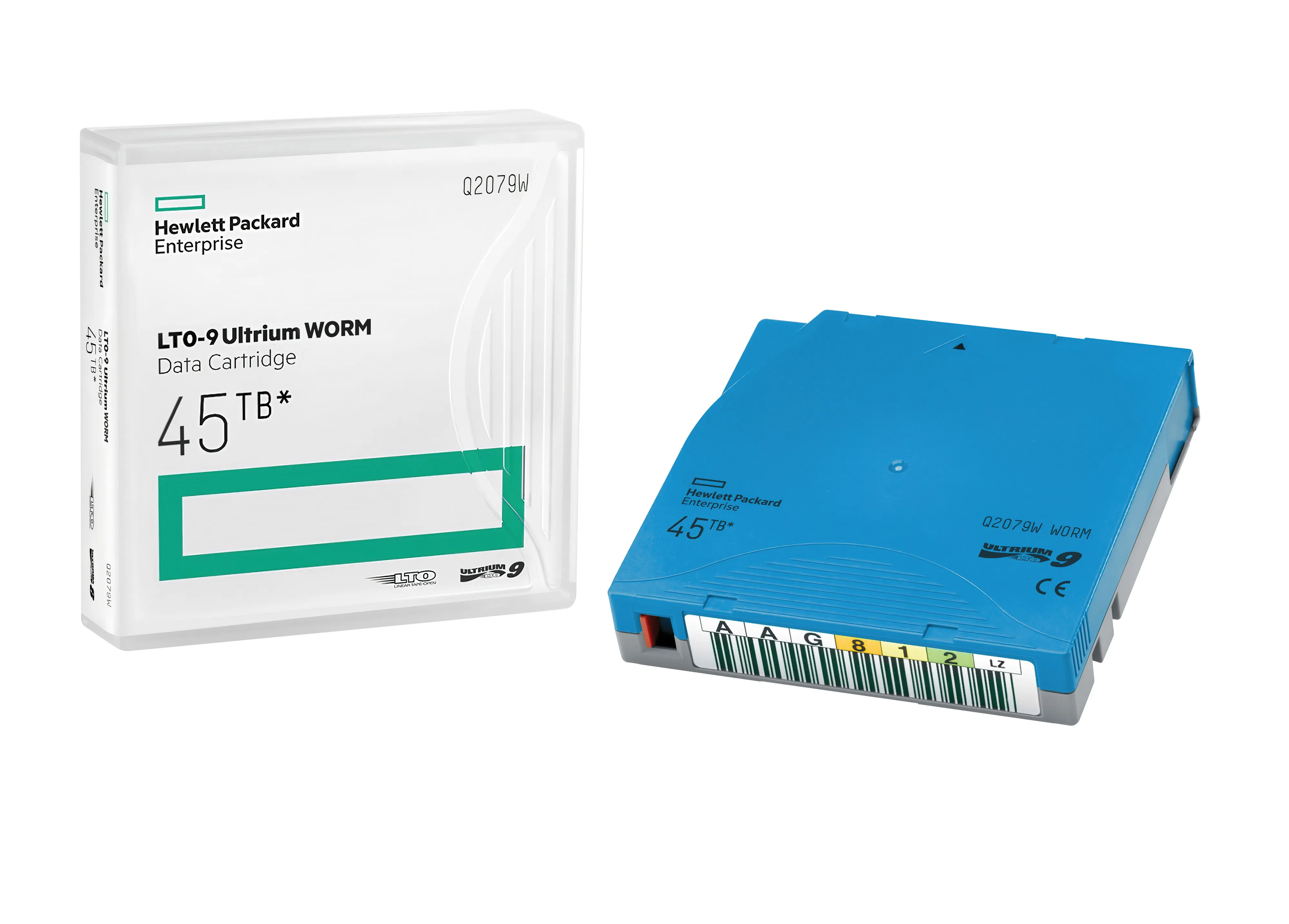HPE LTO-9 Ultrium 45TB RW Custom Labeled Library Pack 20 Data Cartridges with Cases