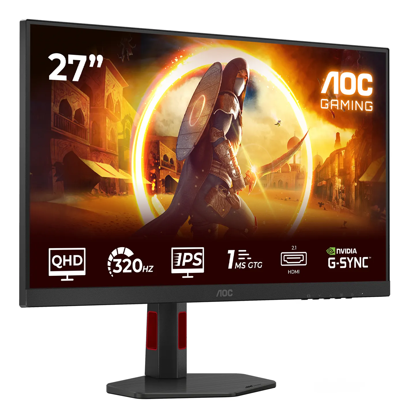 AOC Q27G4SRU 27" QHD, Fast IPS Gaming Monitor with USB hub