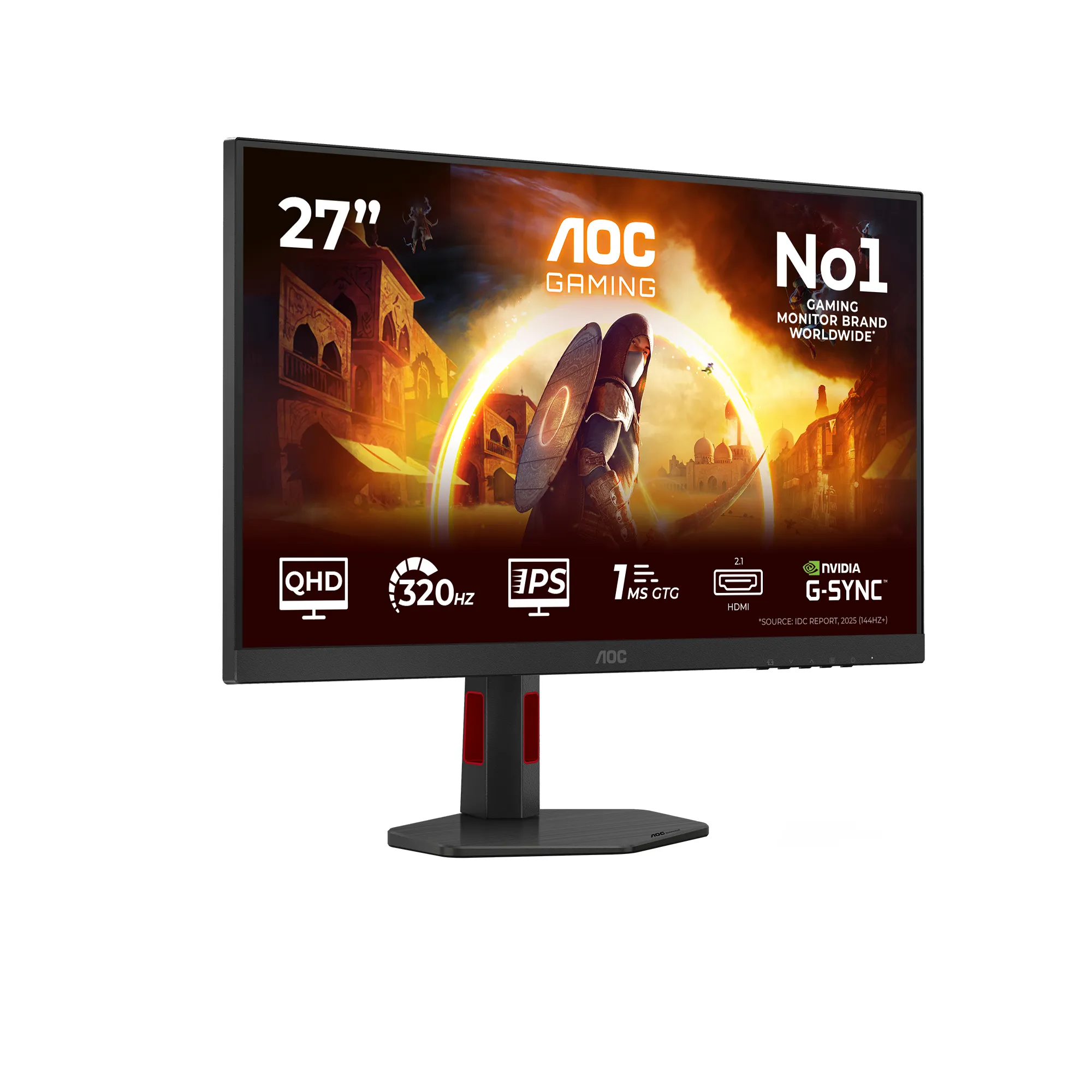 AOC Q27G4SRU 27" QHD, Fast IPS gamingsk&auml;rm med USB hub