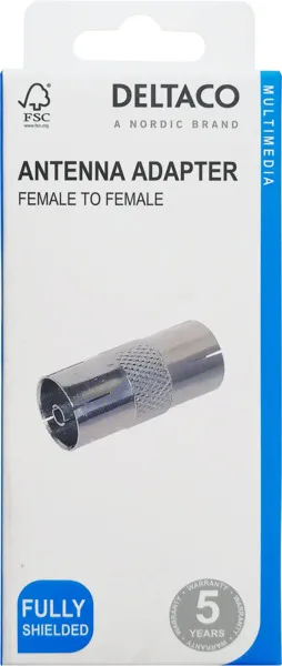 Deltaco IEC female - female - antenna adapter