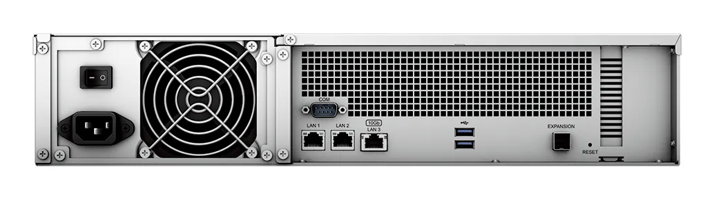Synology RackStation RS2423+ - 12-facks rackmonterad n&auml;tverkslagring (40 TB), svart