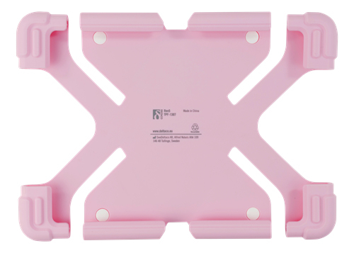 DELTACO Skal i silikon f&ouml;r 9-11,6" surfplattor, stativ, rosa