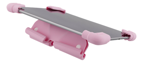 DELTACO Skal i silikon f&ouml;r 9-11,6" surfplattor, stativ, rosa