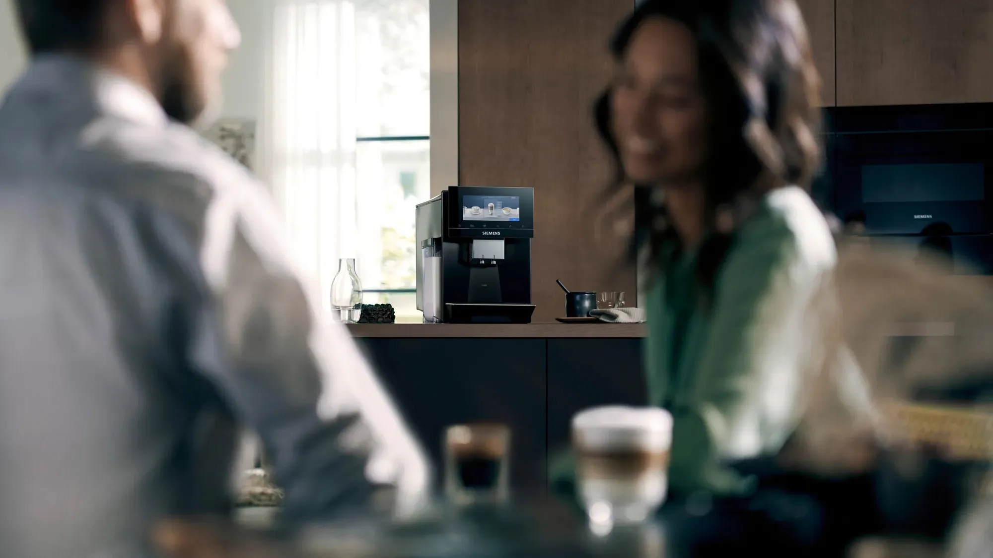 Siemens TQ905R09 EQ.900 - espresso machine, Black, Stainless steel